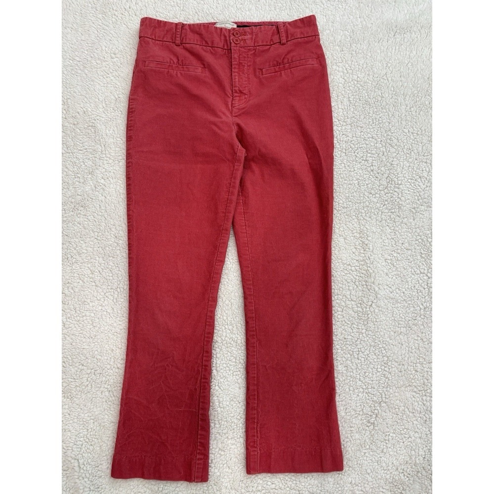 By Anthropologie Women's Red Denim Pants Sz 4 Mid Rise Straight Retro 90s Fall